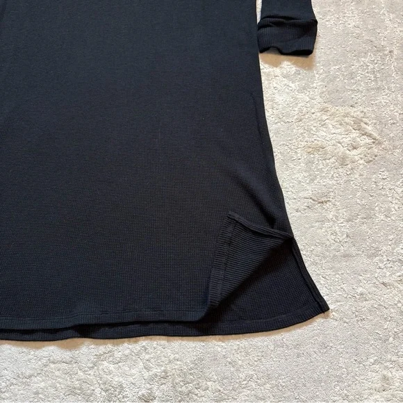 Smash + Tess Black Waffle Dream Long Sleeve Night Shirt Size Medium - Picture 6 of 13